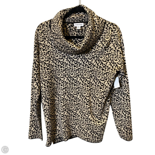 Sweater By Calvin Klein In Animal Print, Size: S