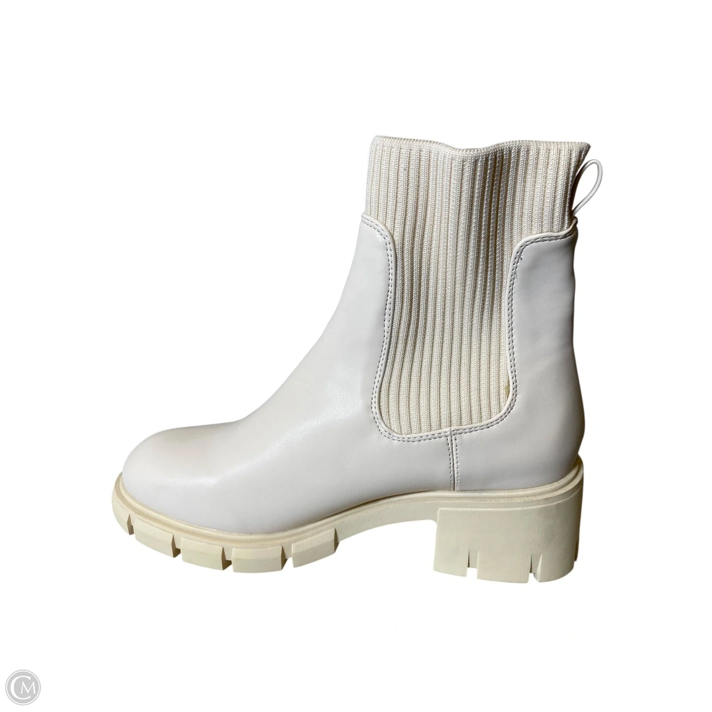 Boots Mid-calf Heels By Clothes Mentor In Cream, Size: 8