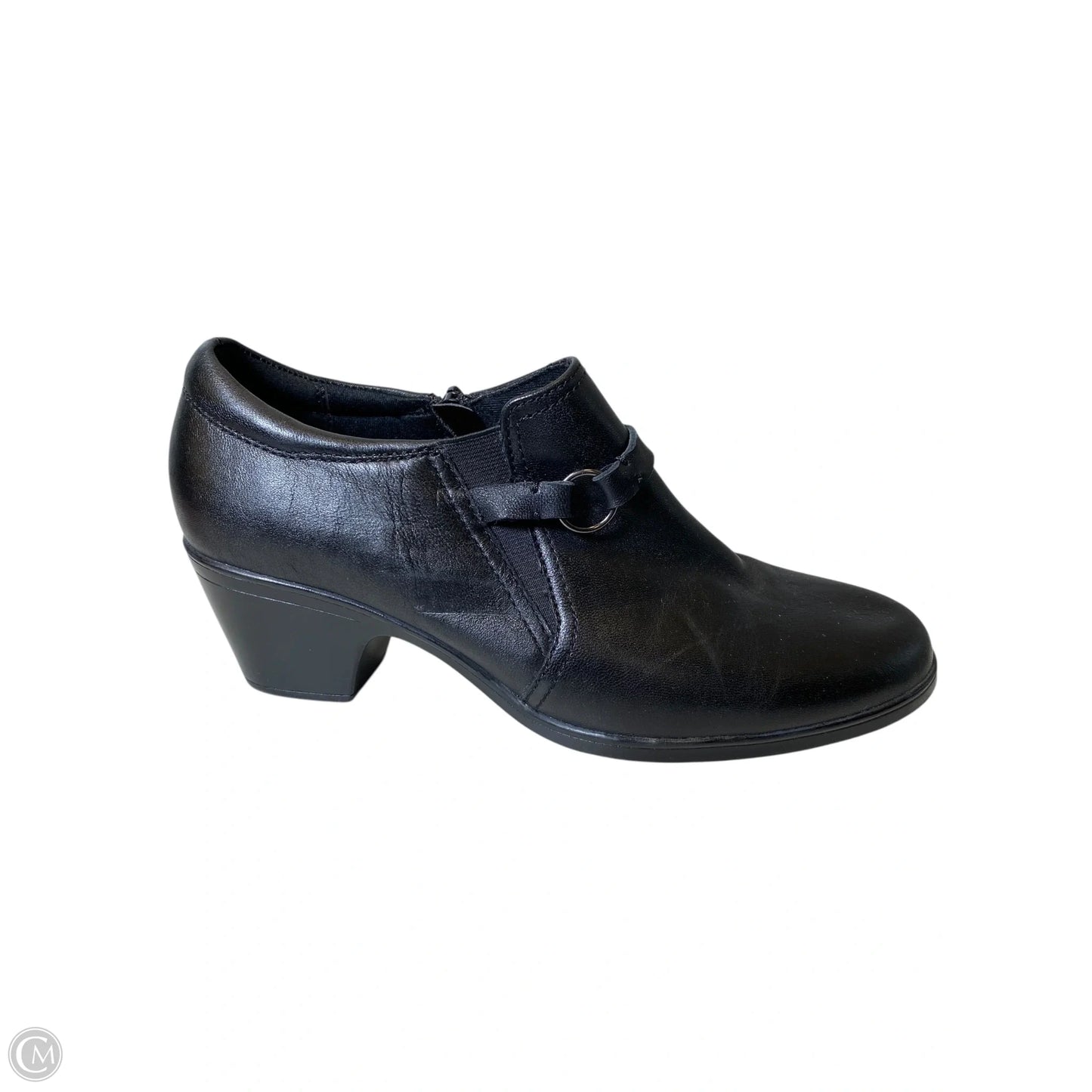 Boots Ankle Heels By Clarks In Black, Size: 8.5