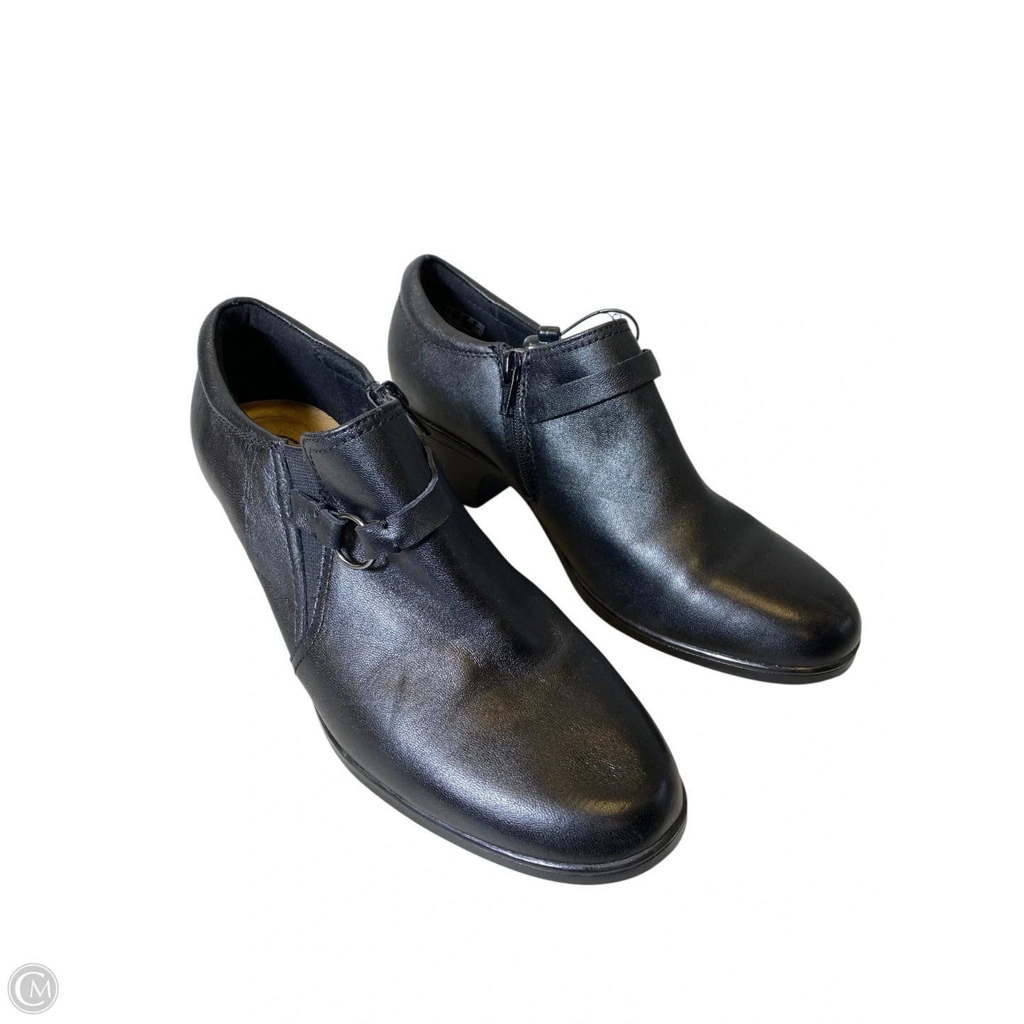 Boots Ankle Heels By Clarks In Black, Size: 8.5