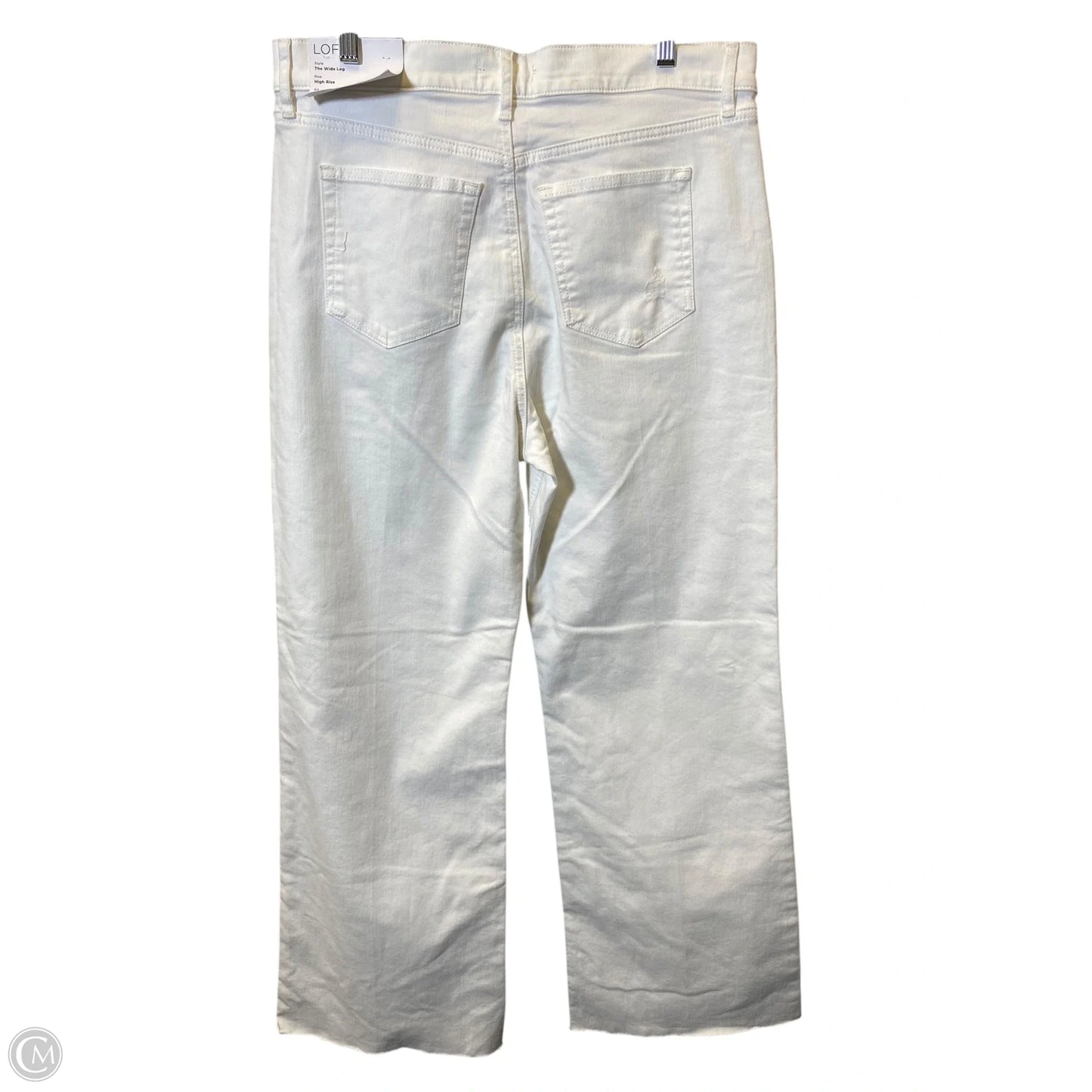 Jeans Wide Leg By Loft In White, Size: 10