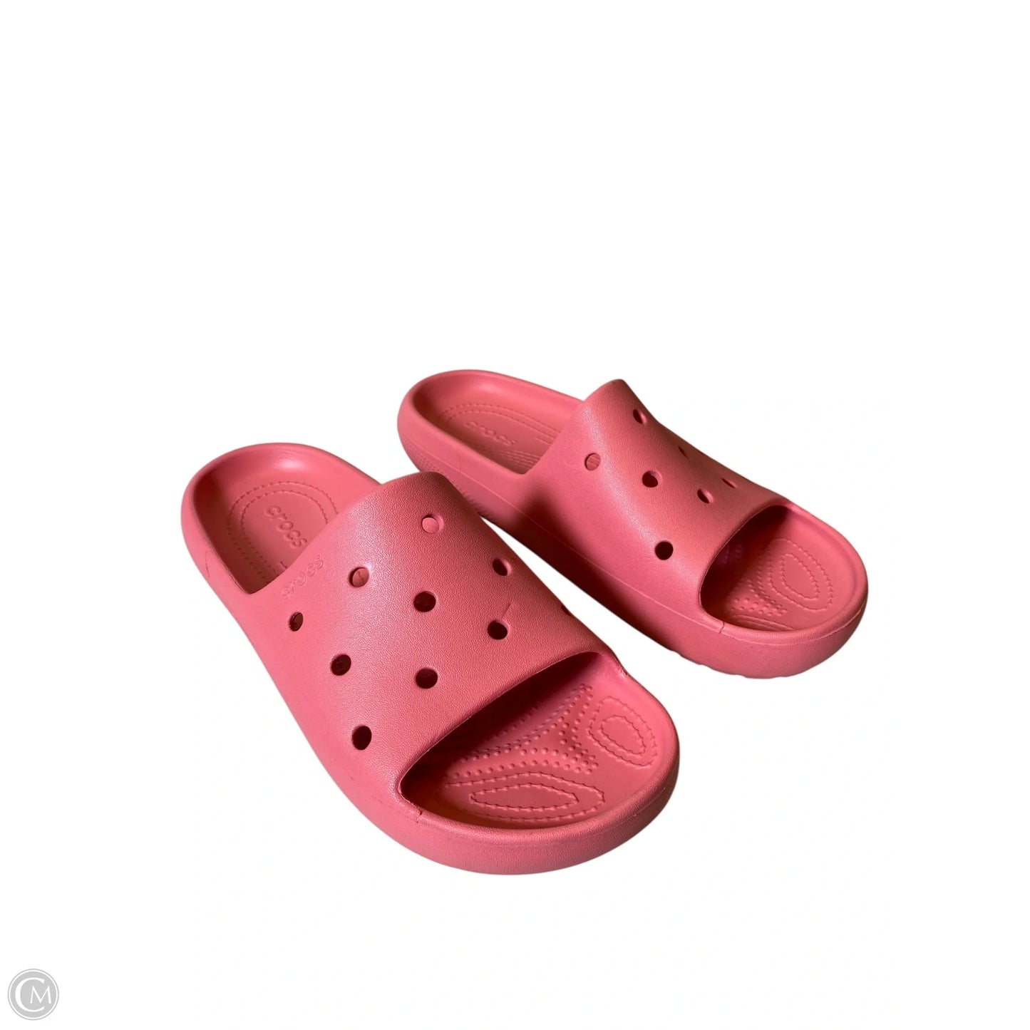 Sandals Flats By Crocs In Pink, Size: 11