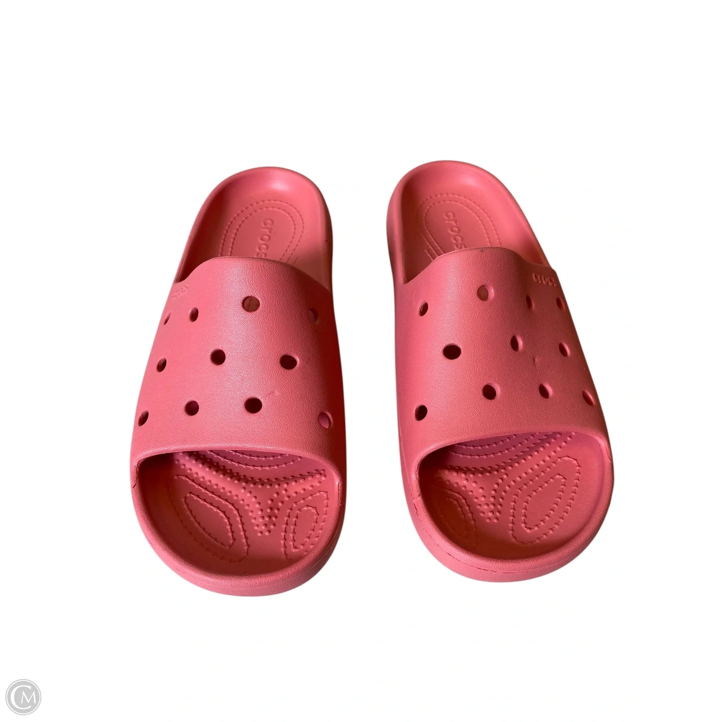 Sandals Flats By Crocs In Pink, Size: 11