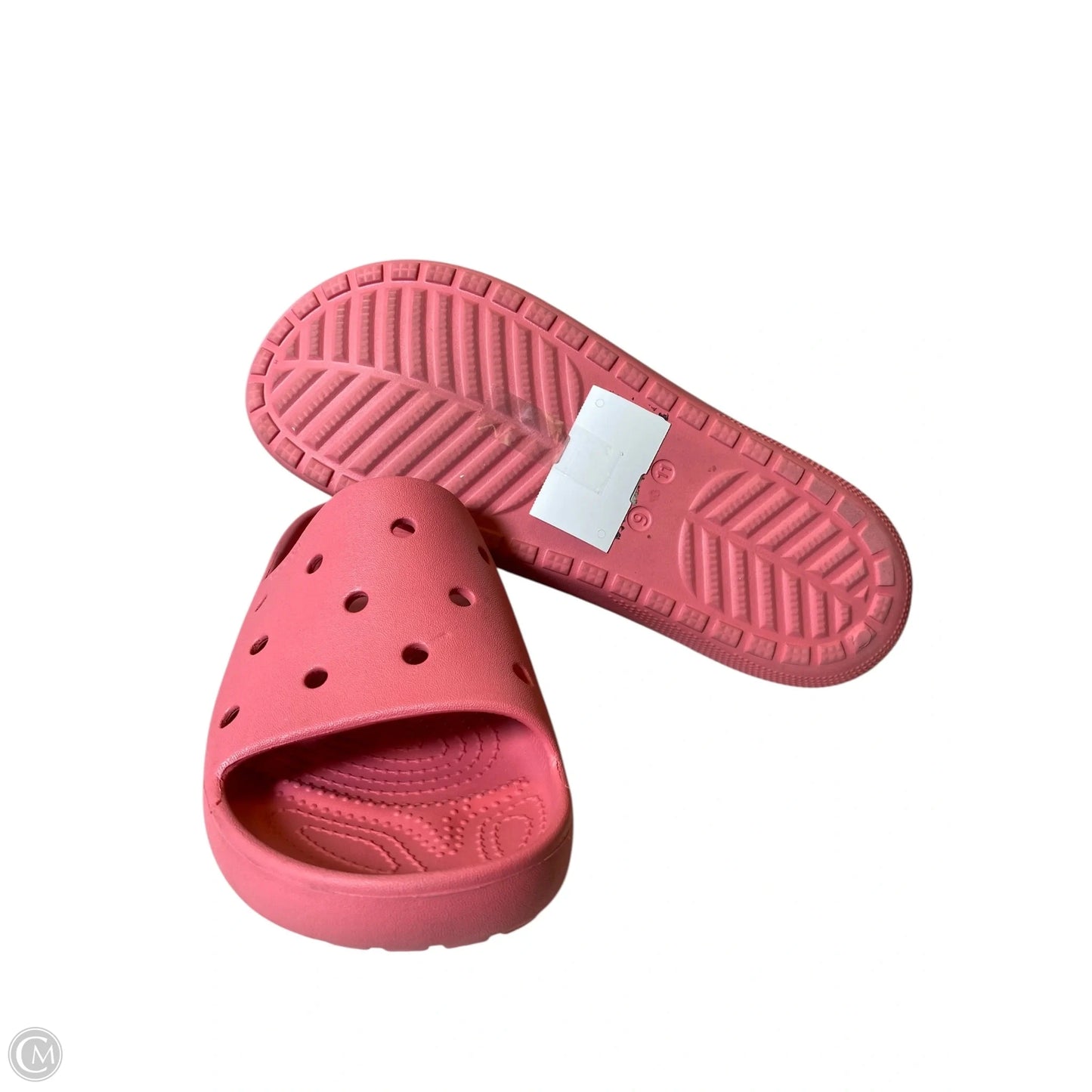 Sandals Flats By Crocs In Pink, Size: 11