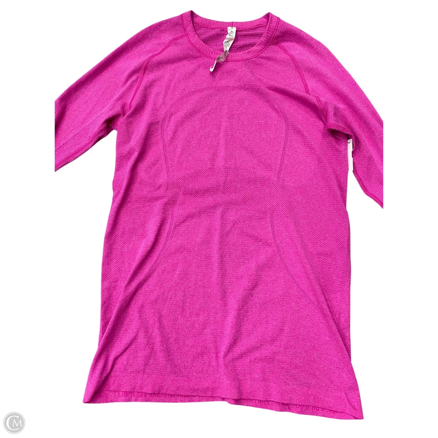 Athletic Top Long Sleeve Crewneck By Lululemon In Pink, Size: 10