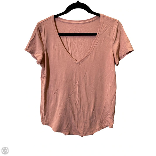 Athletic Top Short Sleeve By Lululemon In Pink, Size: M