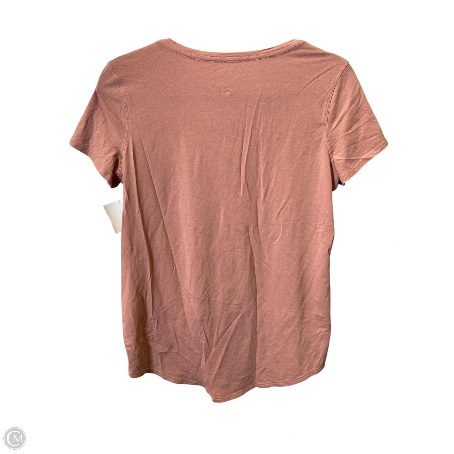 Athletic Top Short Sleeve By Lululemon In Pink, Size: M