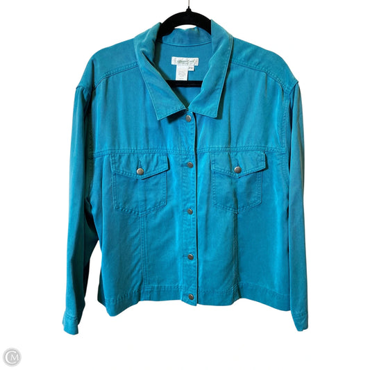 Jacket Denim By Coldwater Creek In Aqua, Size: Xlp