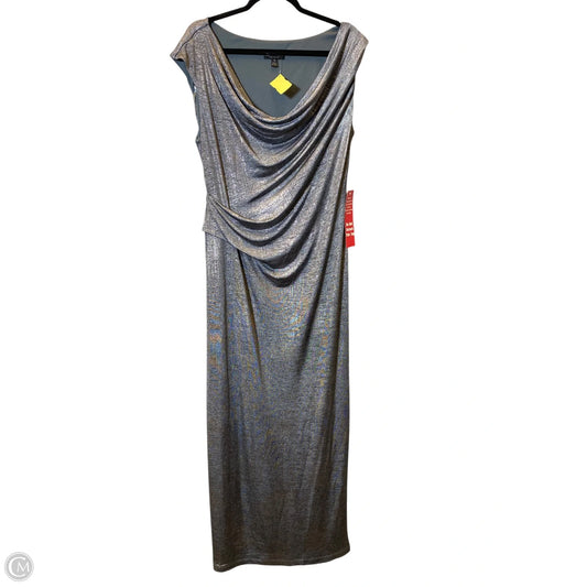 Dress Party Long By Connected Apparel In Silver, Size: 16