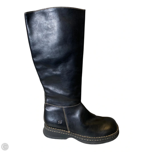 Boots Knee Flats By Born In Black, Size: 11