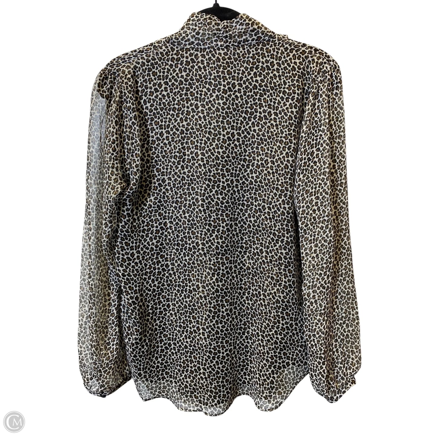 Top Long Sleeve By Michael By Michael Kors In Animal Print, Size: M