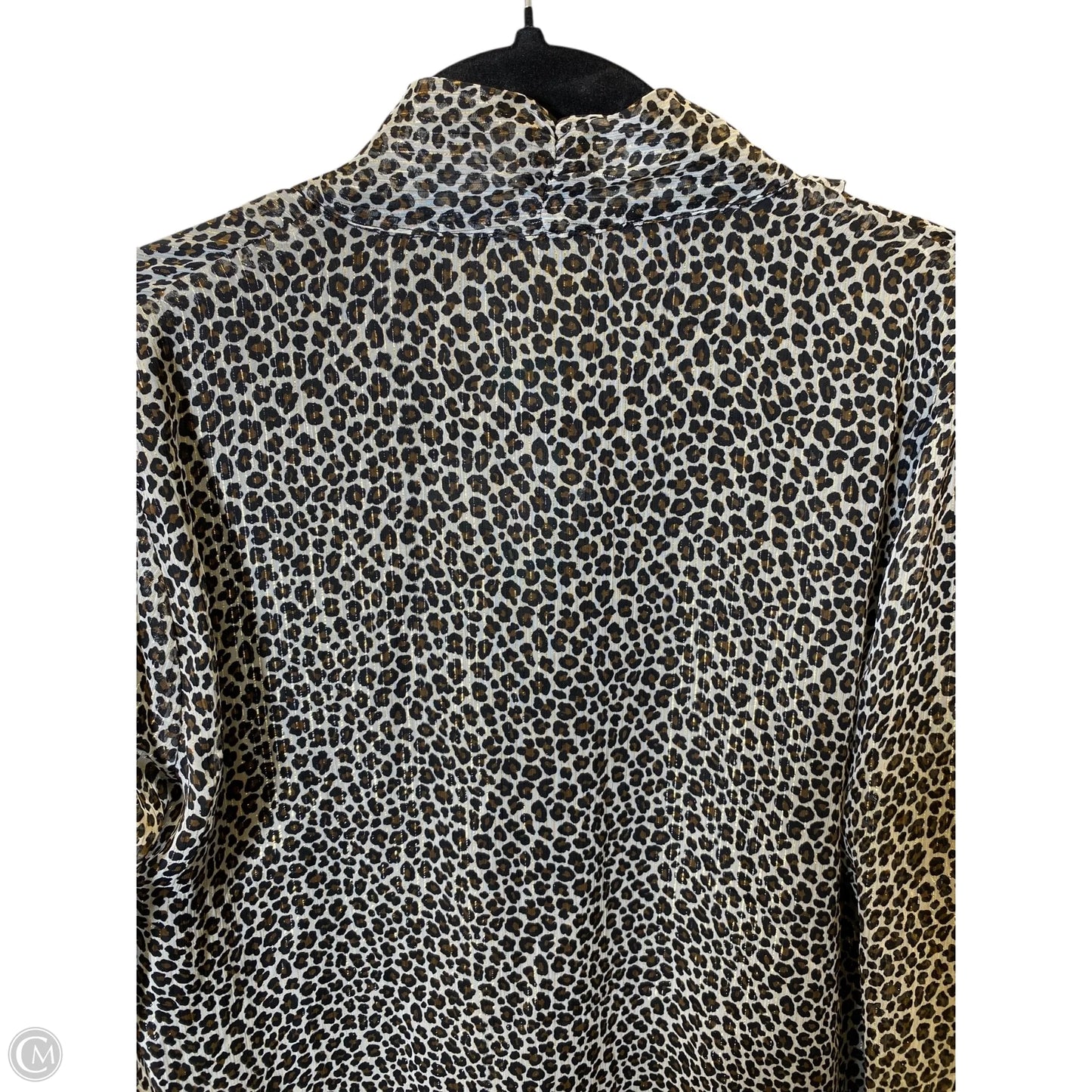 Top Long Sleeve By Michael By Michael Kors In Animal Print, Size: M