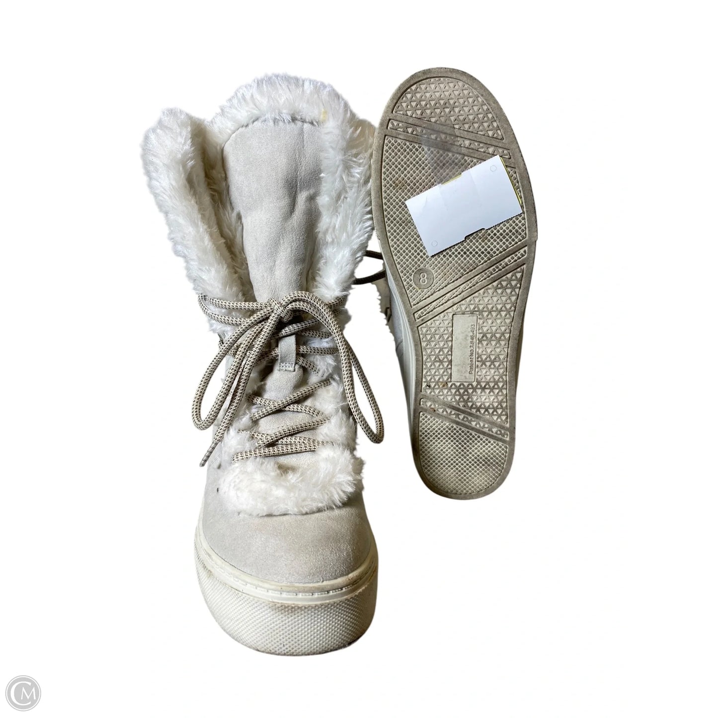 Boots Mid-calf Flats By Merona In Grey & Tan, Size: 8