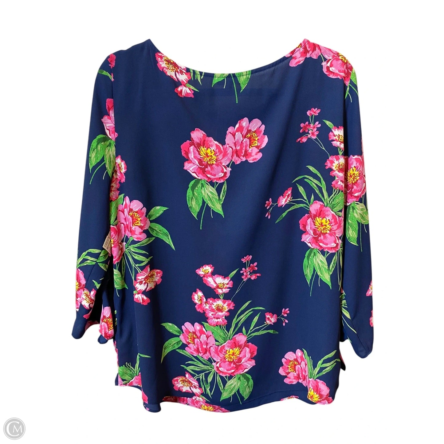Top Long Sleeve By Talbots In Floral Print, Size: L