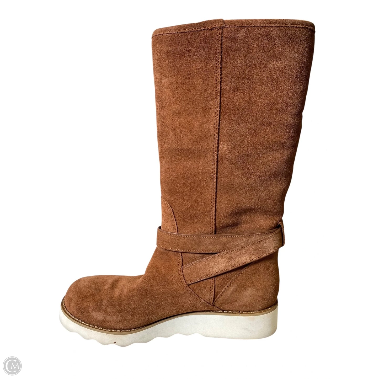 Boots Designer By Coach In Saddle, Size: 8