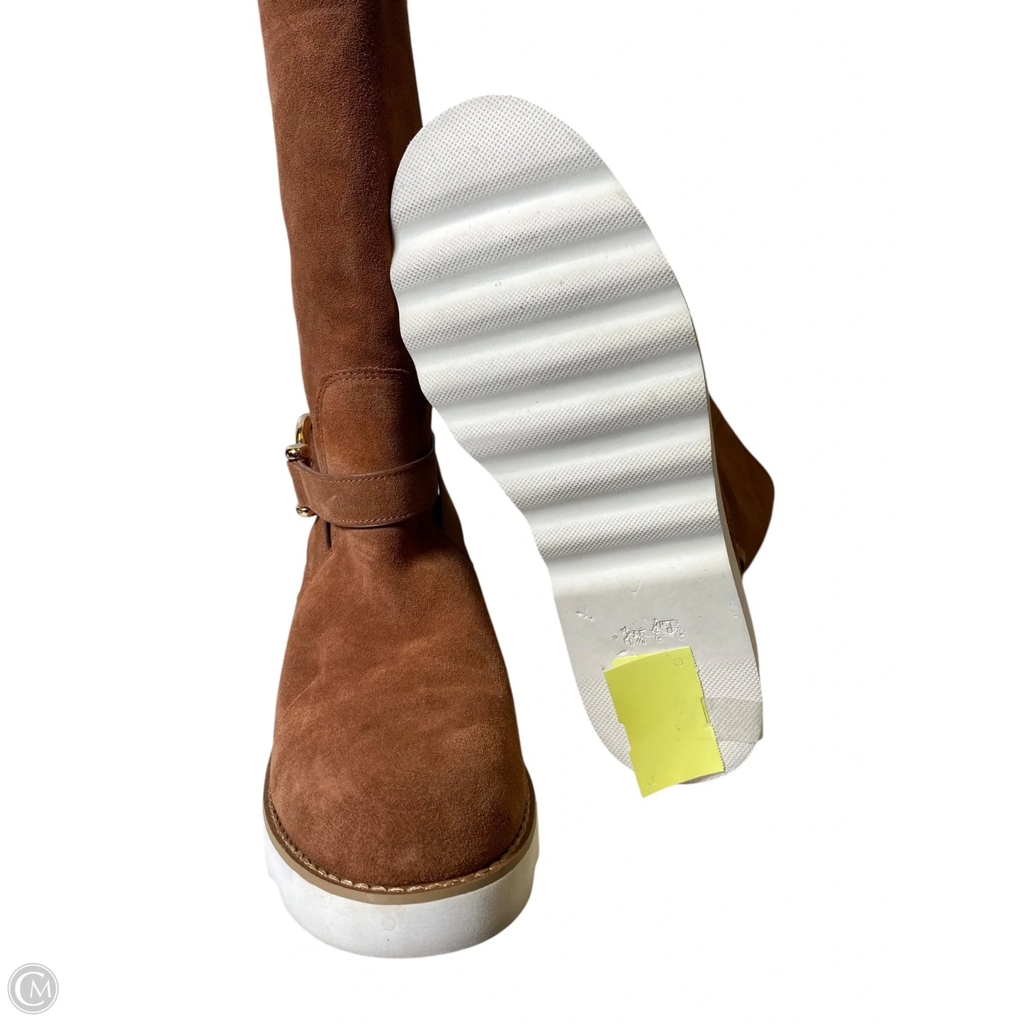 Boots Designer By Coach In Saddle, Size: 8
