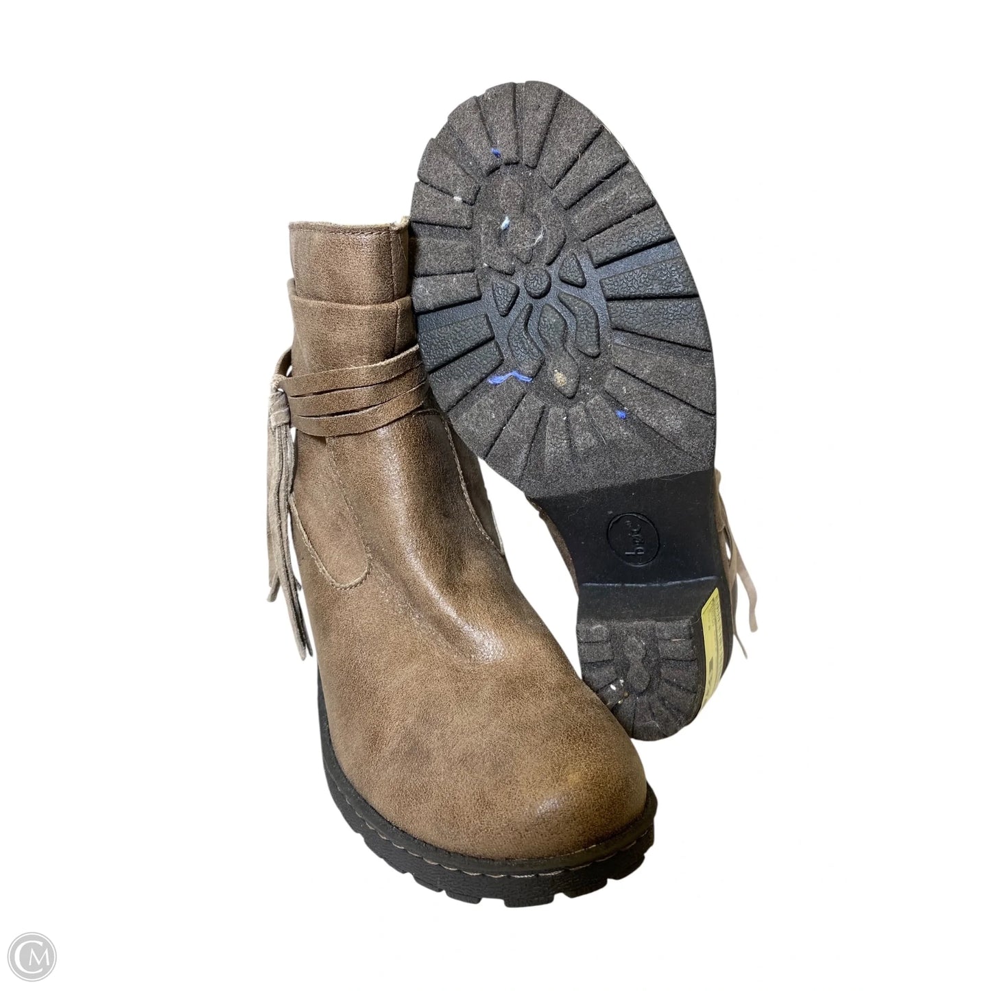 Boots Ankle Heels By Boc In Brown, Size: 8