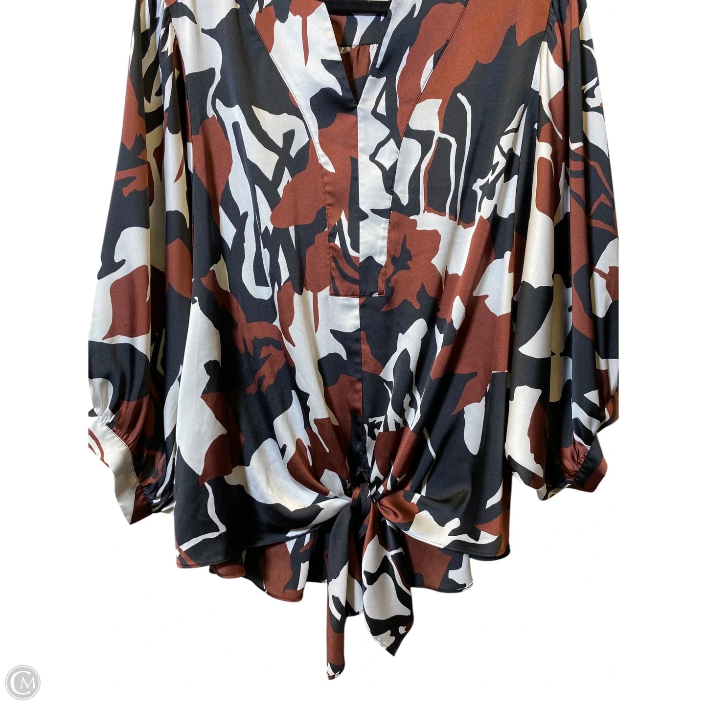 Top 3/4 Sleeve By Chicos In Multi-colored, Size: 16