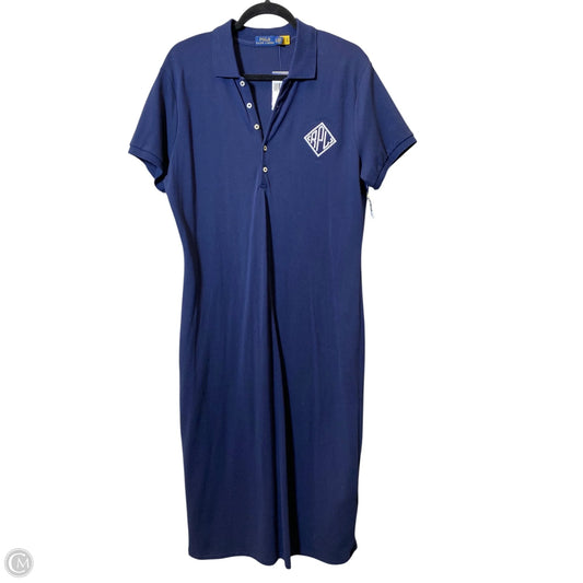 Dress Casual Maxi By Polo Ralph Lauren In Navy, Size: Xl