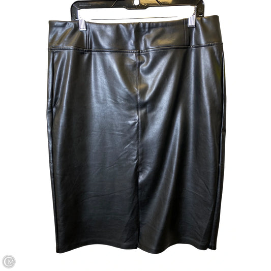 Skirt Midi By Laundry In Black, Size: Xl