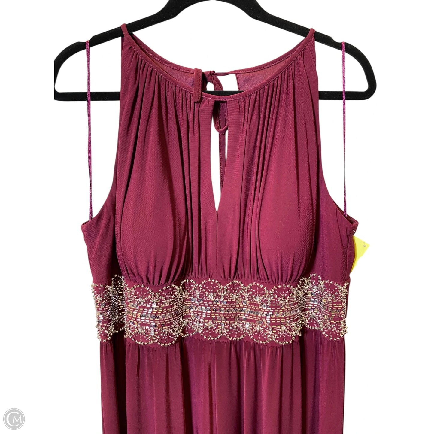 Dress Party Long By R And M Richards In Maroon, Size: 18