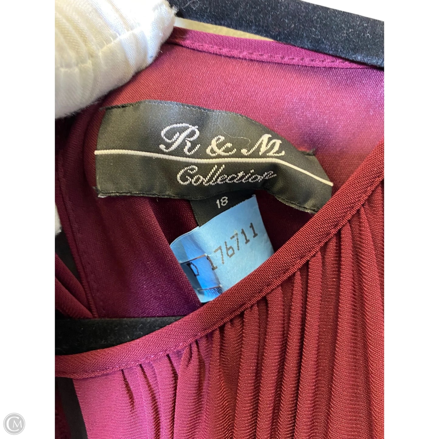 Dress Party Long By R And M Richards In Maroon, Size: 18