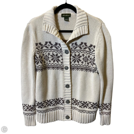 Sweater By Eddie Bauer In Cream, Size: L