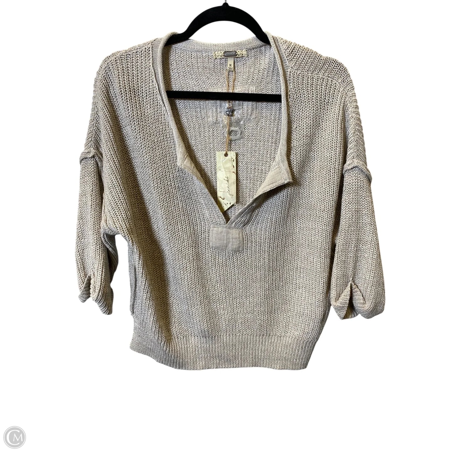 Top 3/4 Sleeve By Clothes Mentor In Grey, Size: M