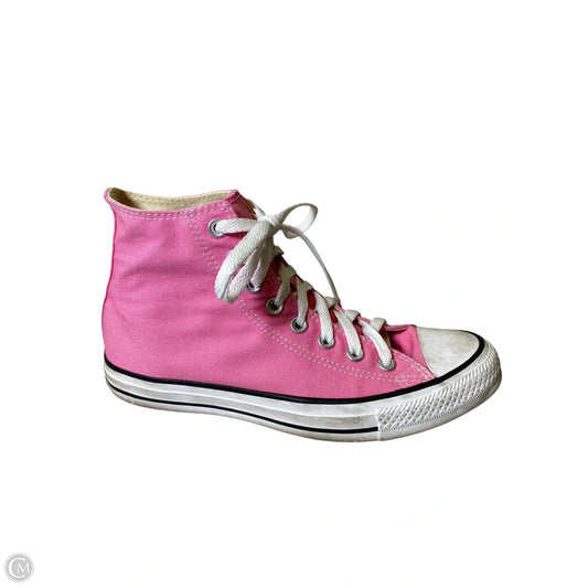 Shoes Flats By Converse In Pink & White, Size: 9