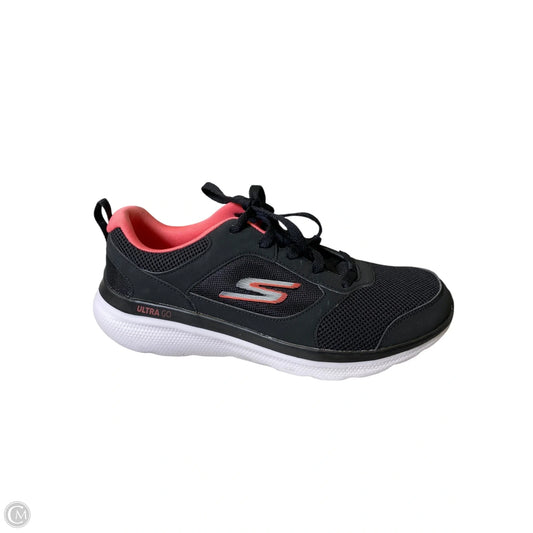 Shoes Flats By Skechers In Black & Pink, Size: 8.5