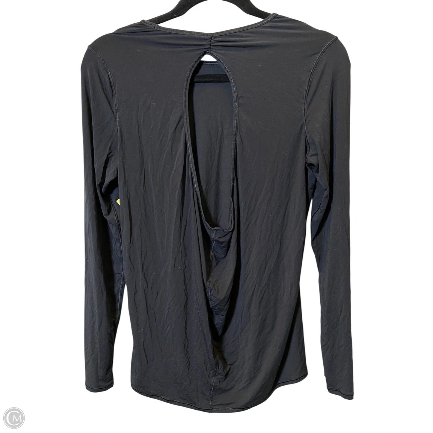 Athletic Top Long Sleeve Collar By Lululemon In Black, Size: S