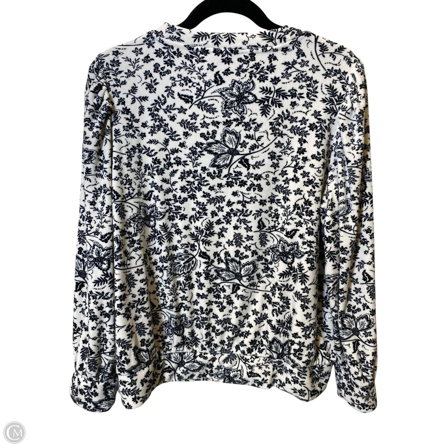 Sweater By Loft In Black & White, Size: L