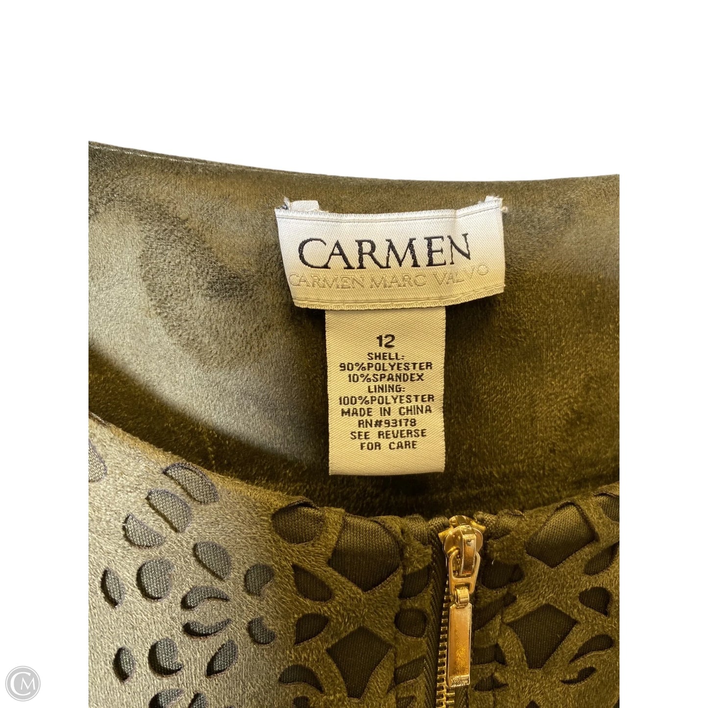 Jacket Other By Carmen By Carmen Marc Valvo In Green, Size: 12