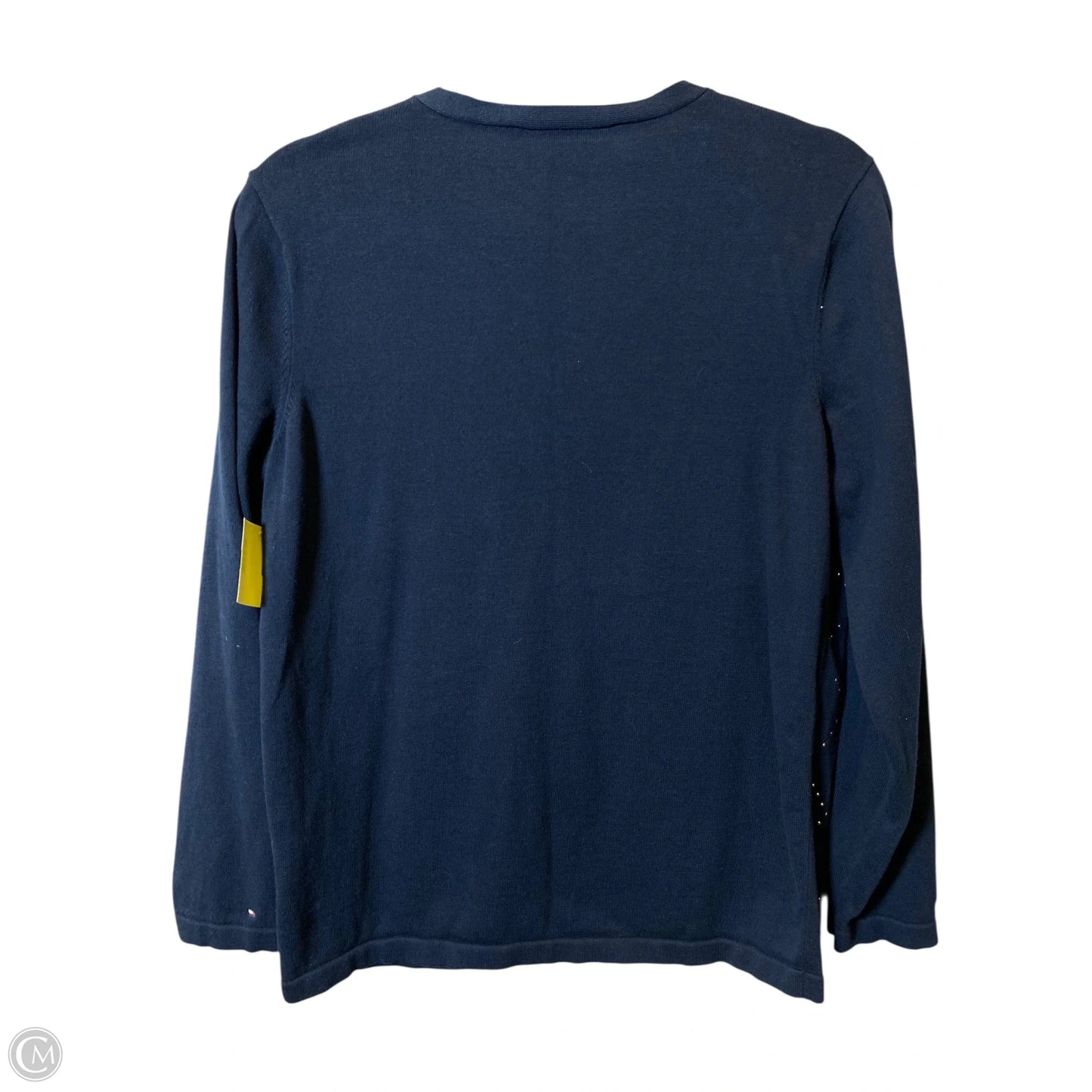 Sweater By Tommy Hilfiger In Blue & Gold, Size: L