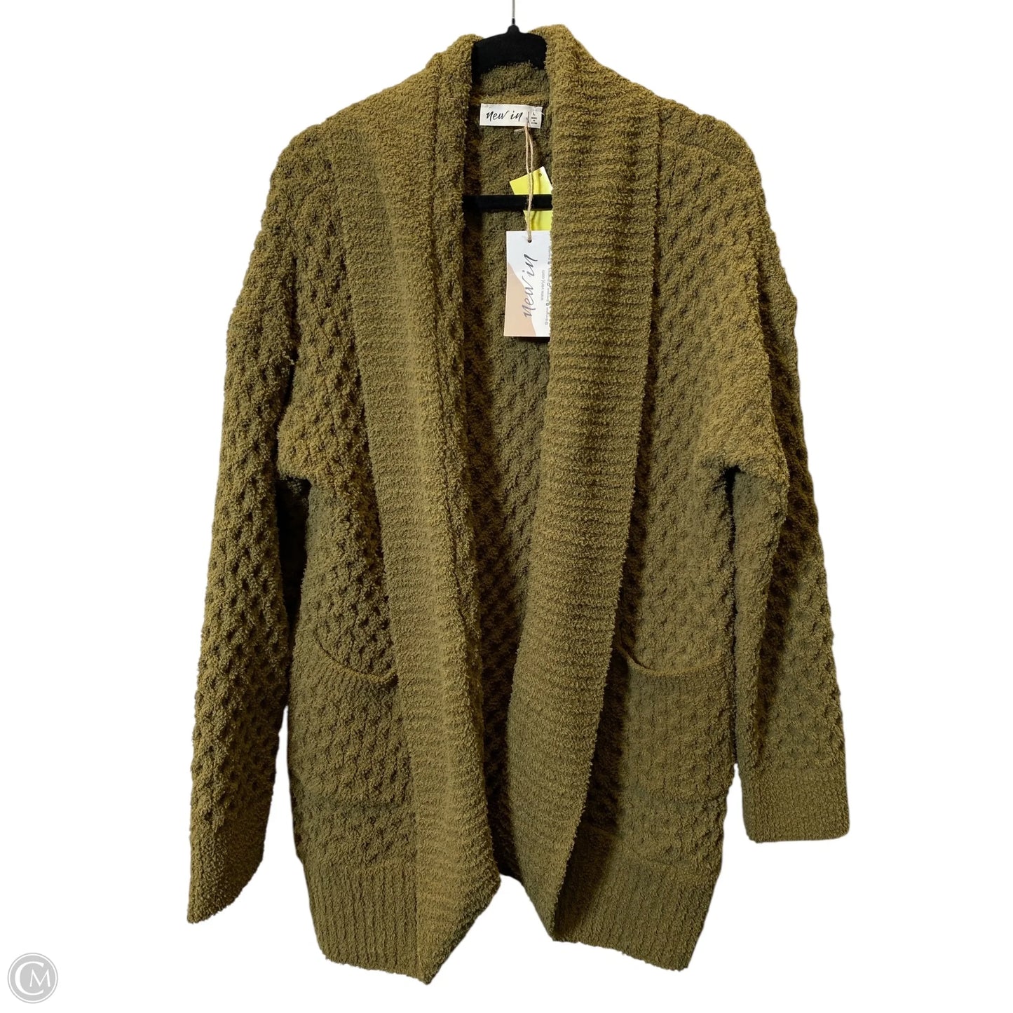 Sweater Cardigan By New In In Olive, Size: L