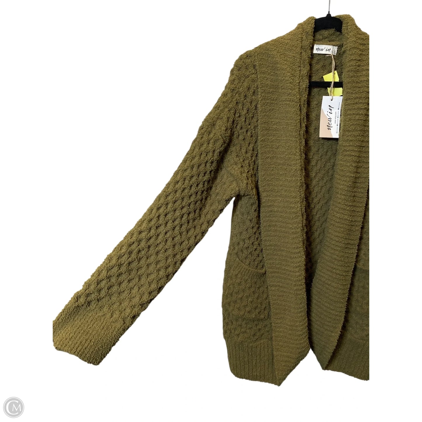 Sweater Cardigan By New In In Olive, Size: L
