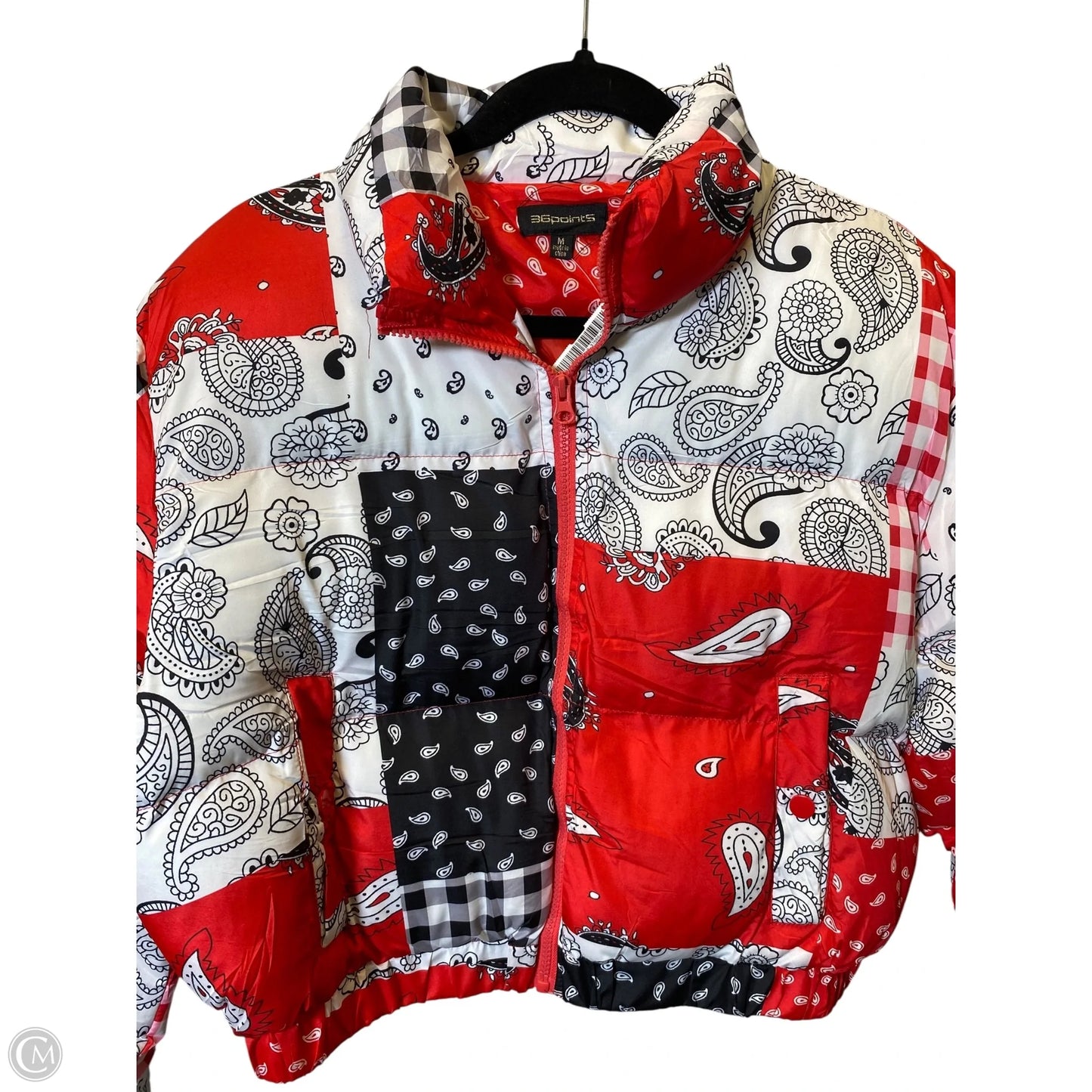 Jacket Puffer & Quilted By Clothes Mentor In Multi-colored, Size: M