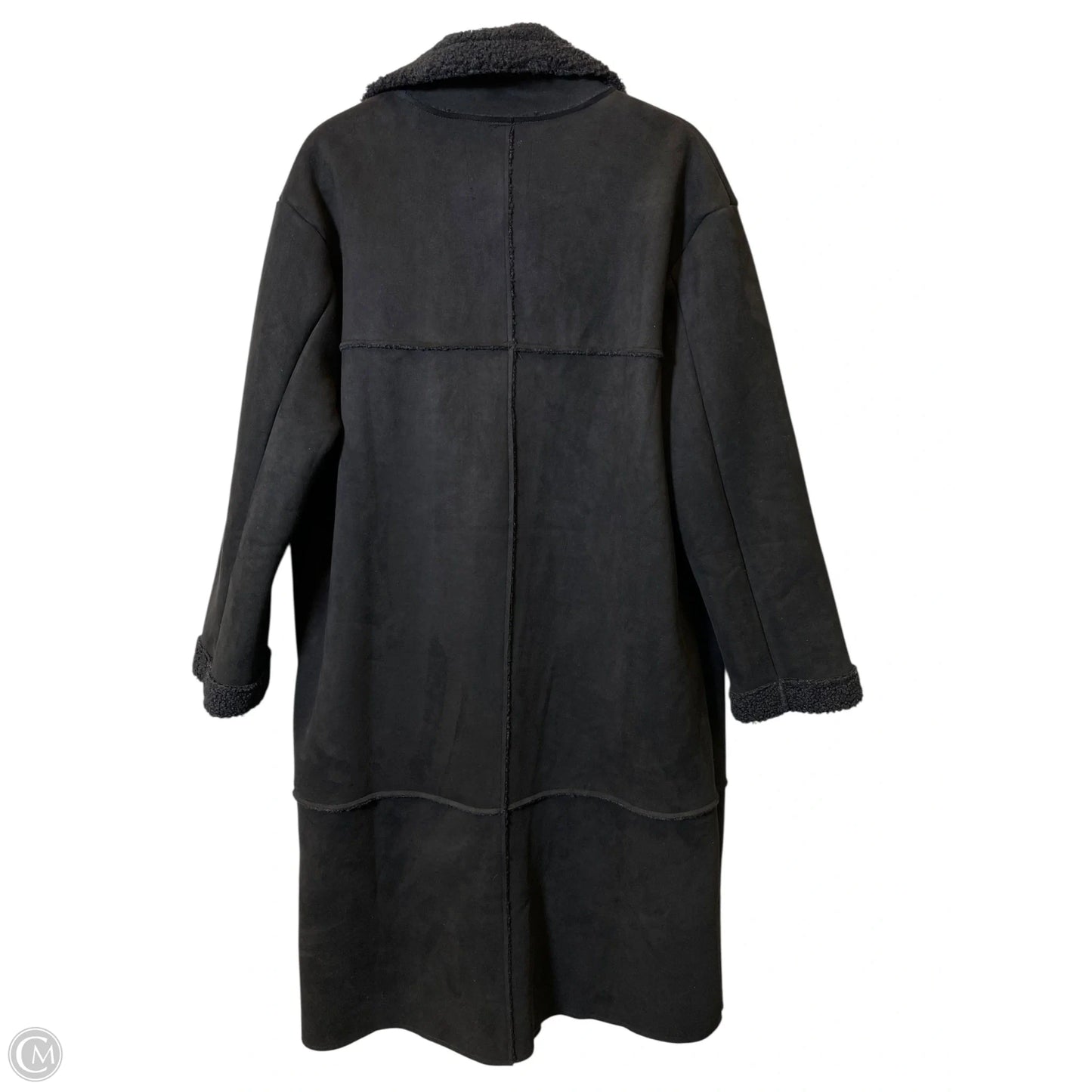 Coat Trench Coat By Identity In Black, Size: 1x