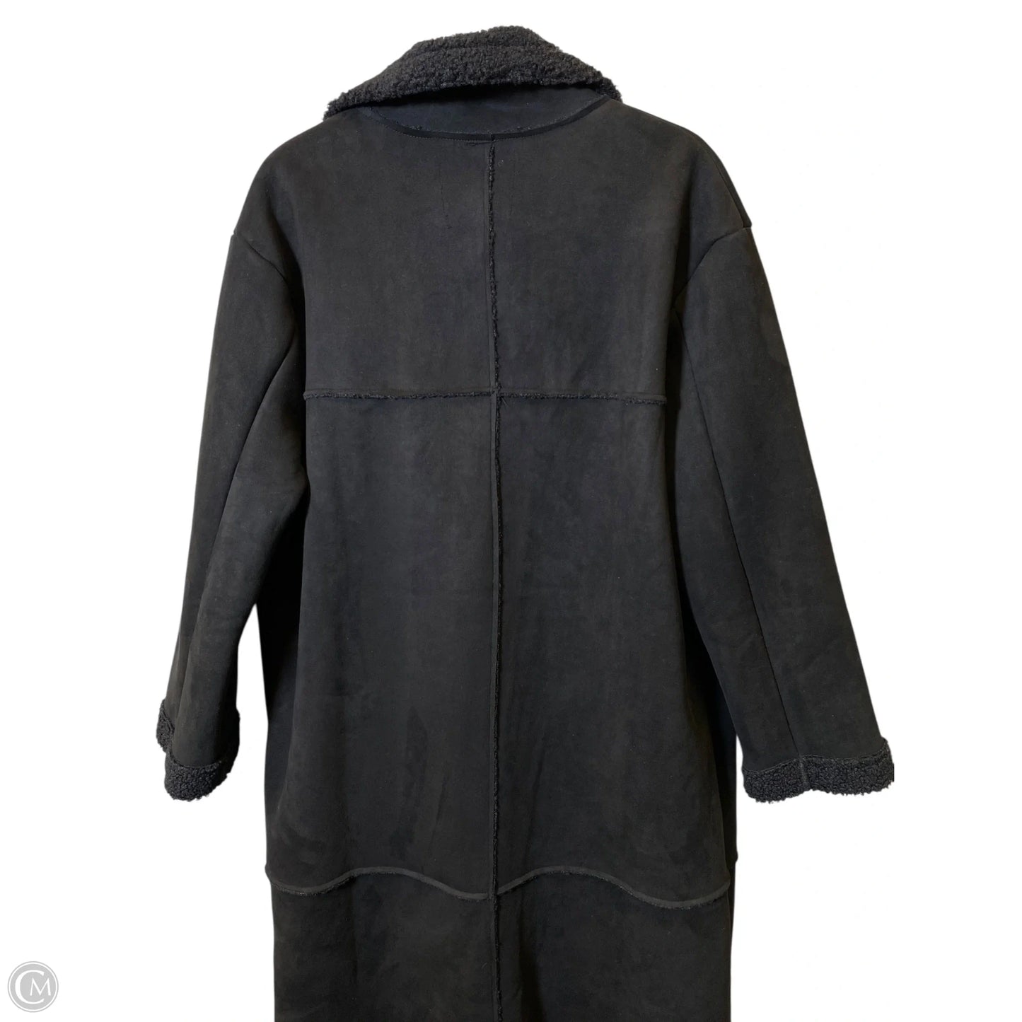 Coat Trench Coat By Identity In Black, Size: 1x