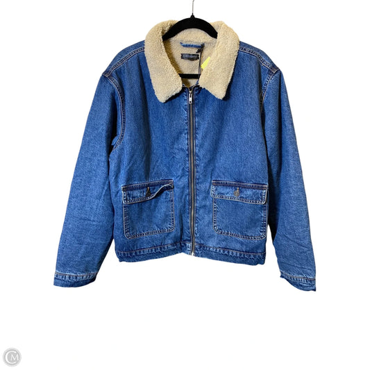 Jacket Denim By Clothes Mentor In Blue Denim, Size: L