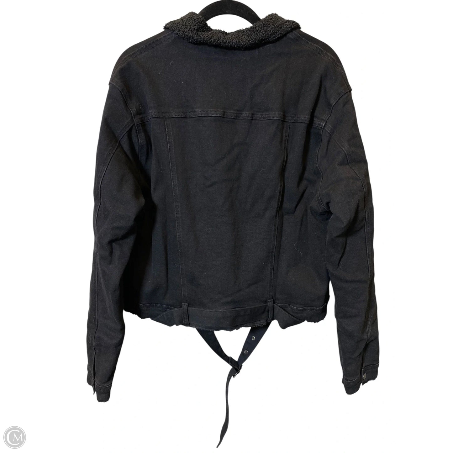 Jacket Denim By Clothes Mentor In Black, Size: Xl