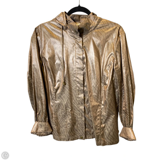 Jacket Utility By Zenergy By Chicos In Leopard Print, Size: L