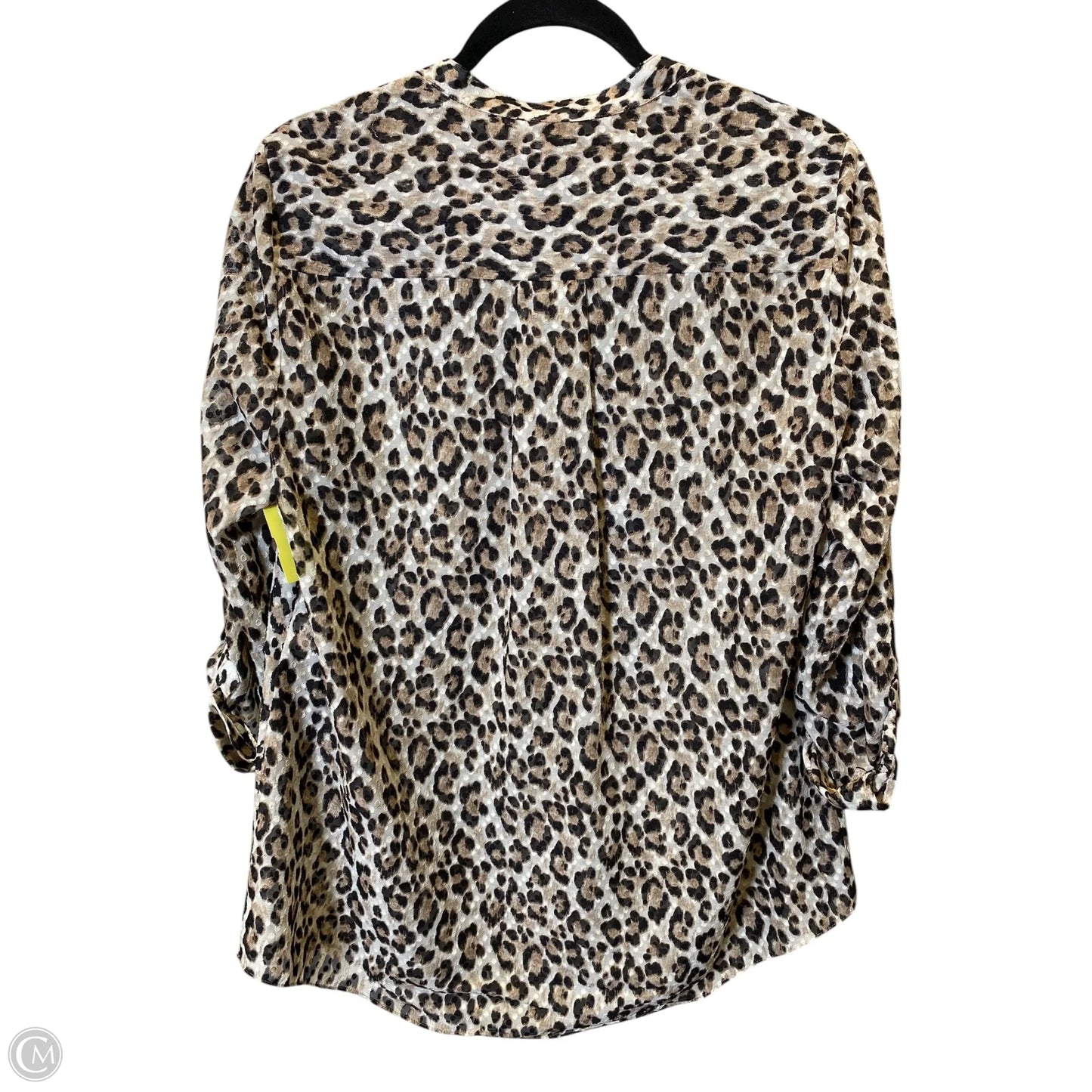 Top Long Sleeve By Jones New York In Animal Print, Size: M