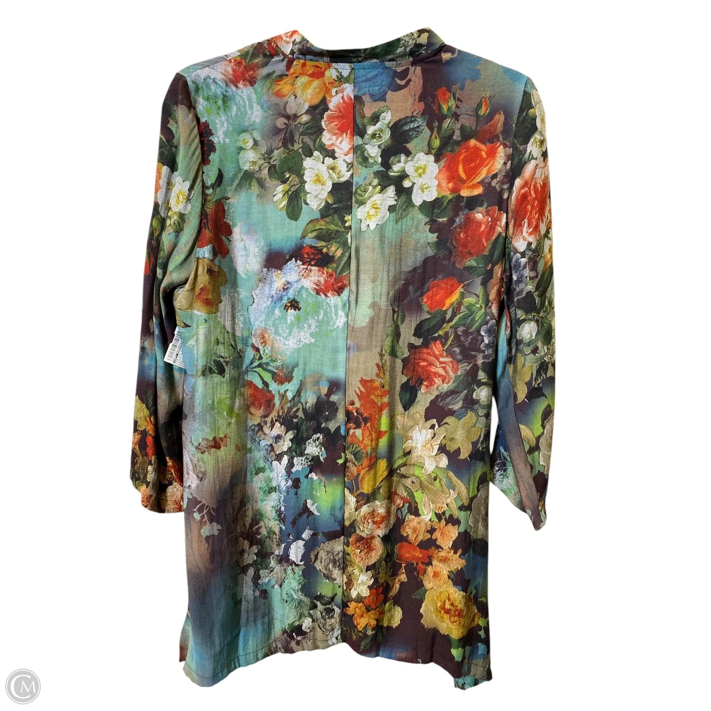 Top 3/4 Sleeve By Soft Surroundings In Floral Print, Size: Mp