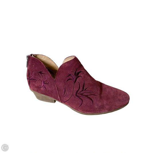 Boots Ankle Heels By Kenneth Cole In Maroon, Size: 9