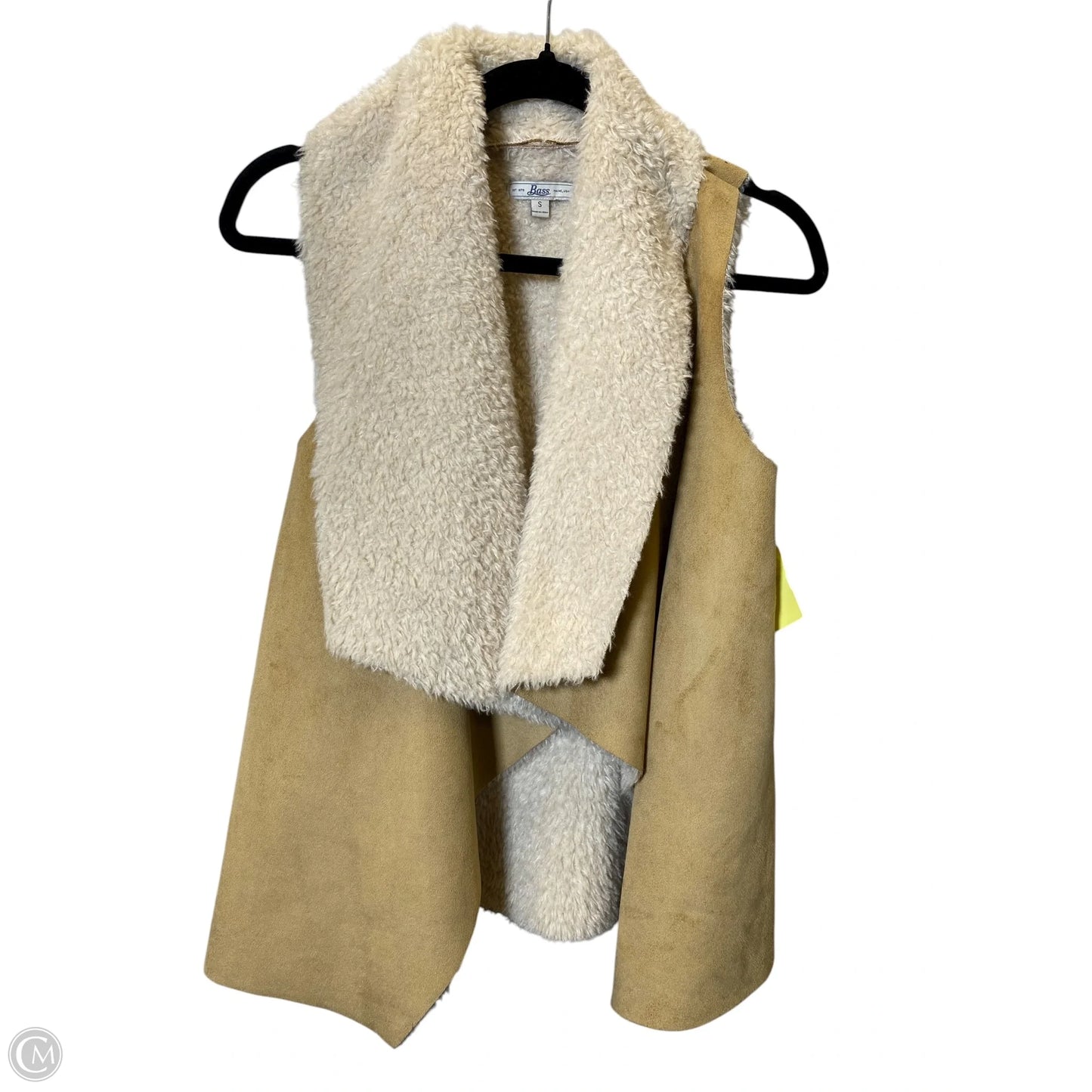 Coat Faux Fur & Sherpa By Bass In Beige, Size: S
