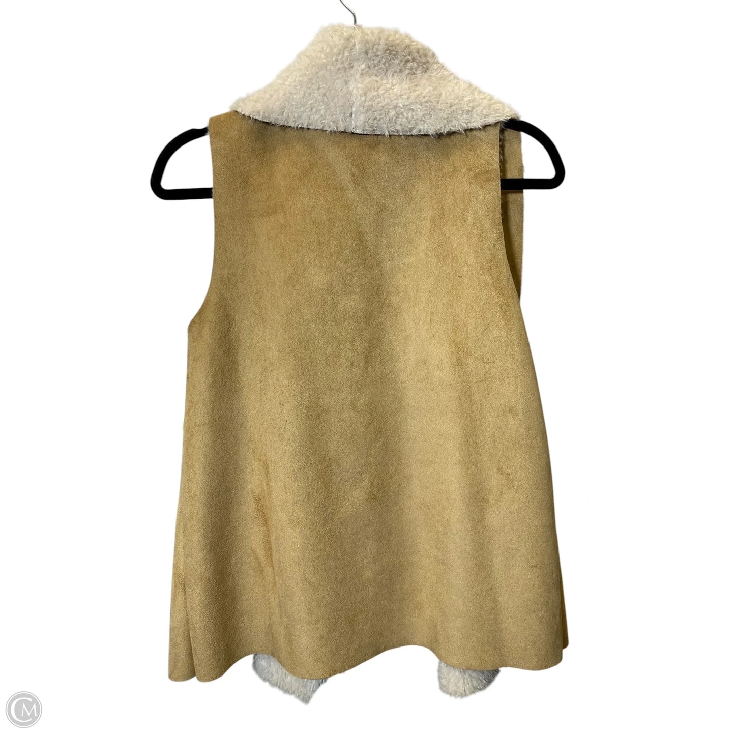 Coat Faux Fur & Sherpa By Bass In Beige, Size: S