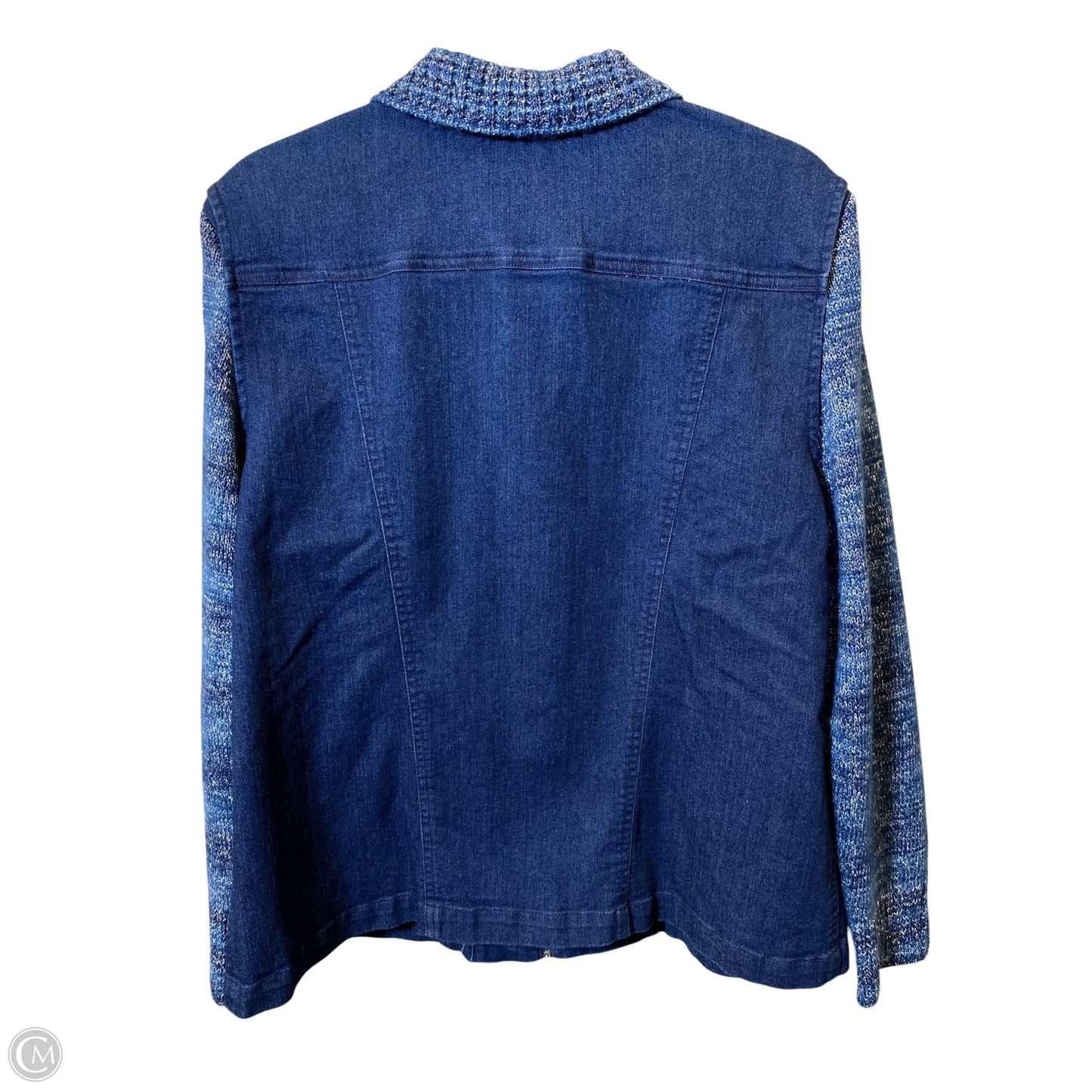 Jacket Denim By Alfred Dunner In Blue Denim, Size: 12