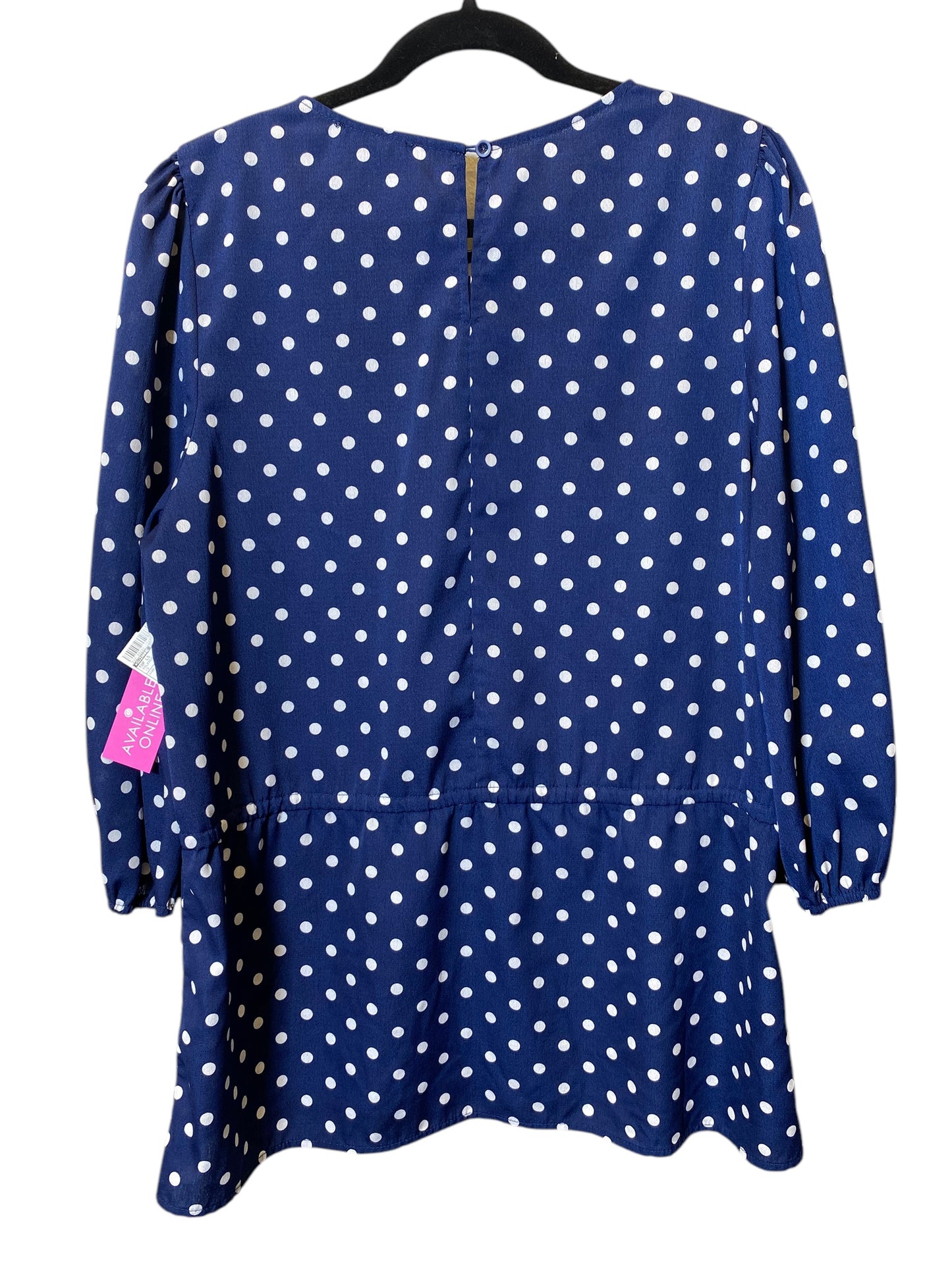 Top Long Sleeve By Suzanne Betro In Polkadot Pattern, Size: 1x