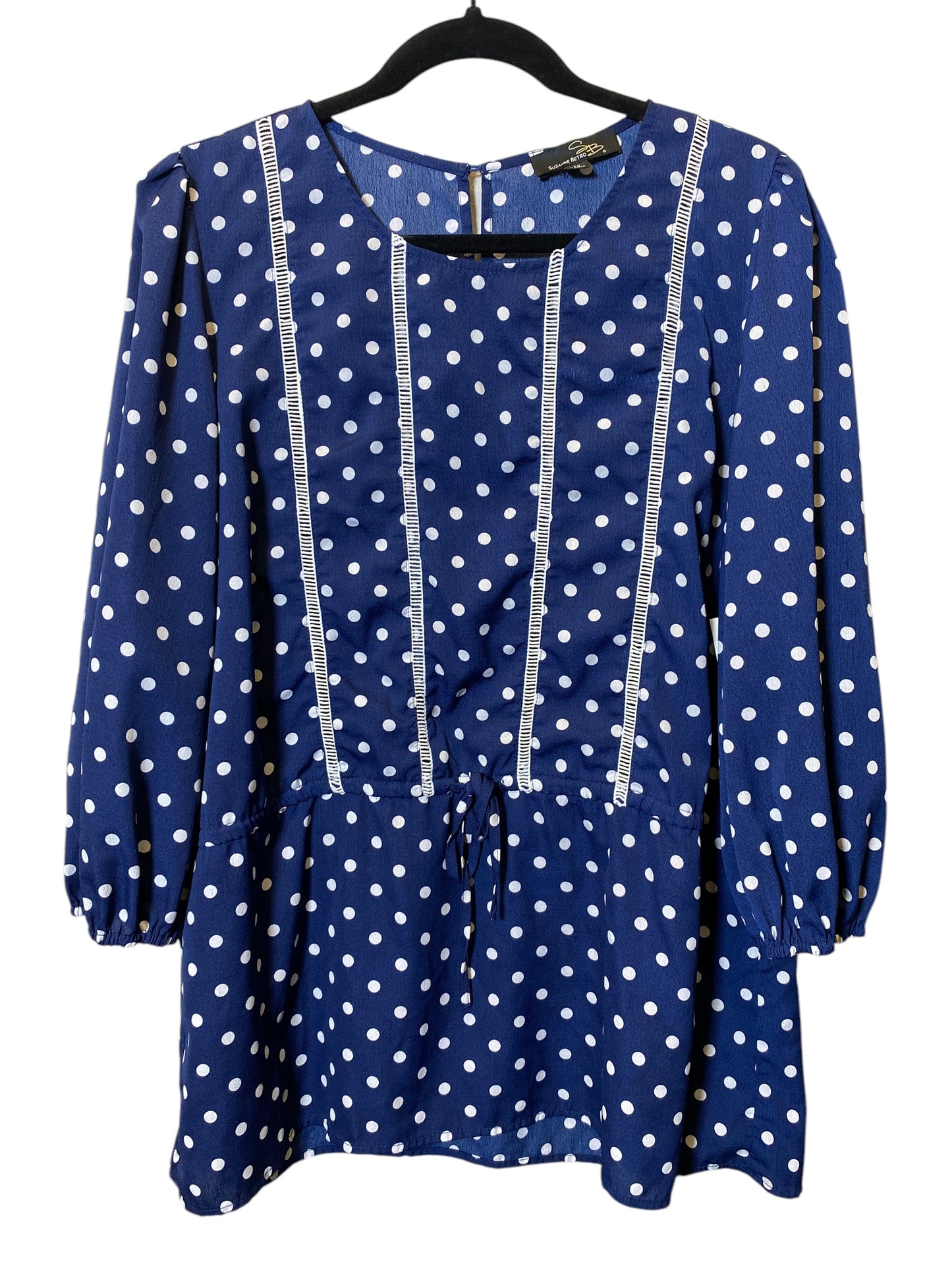 Top Long Sleeve By Suzanne Betro In Polkadot Pattern, Size: 1x